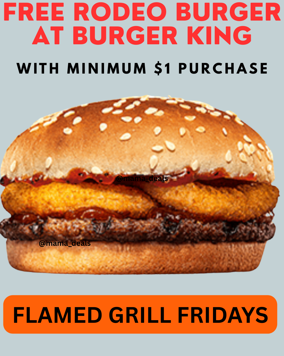 Burg Rodeo Free Rodeo Burger at Burger King - Mama Deals
