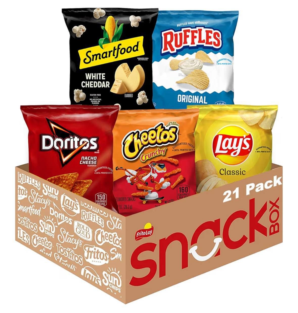 $9.99 Frito-Lay Classic Mix Variety Pack – 21 Single-Serve Snack Bags ...