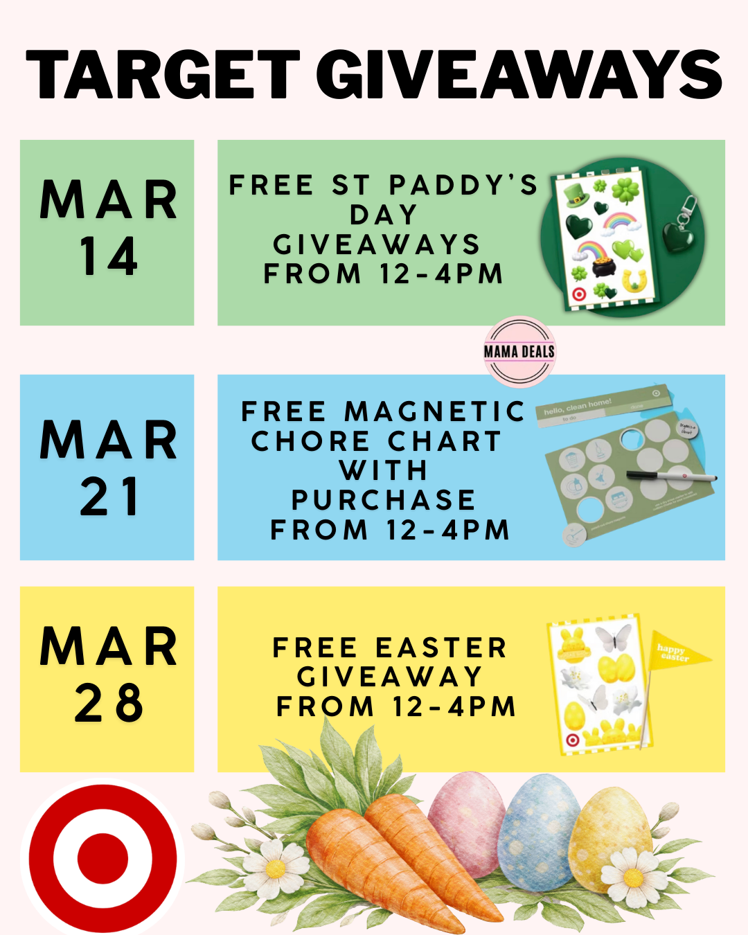 Target Store Giveaways – March Event Schedule - Mama Deals