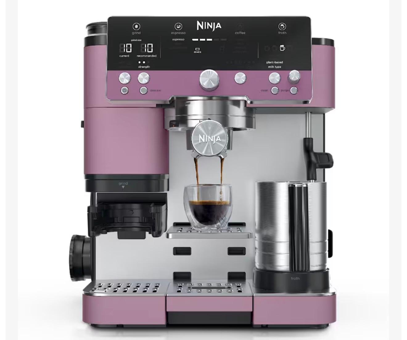 Toy Kitchen Raspberry Ninja Luxe Café Premier Espresso Machine in Raspberry Blush New Limited ...