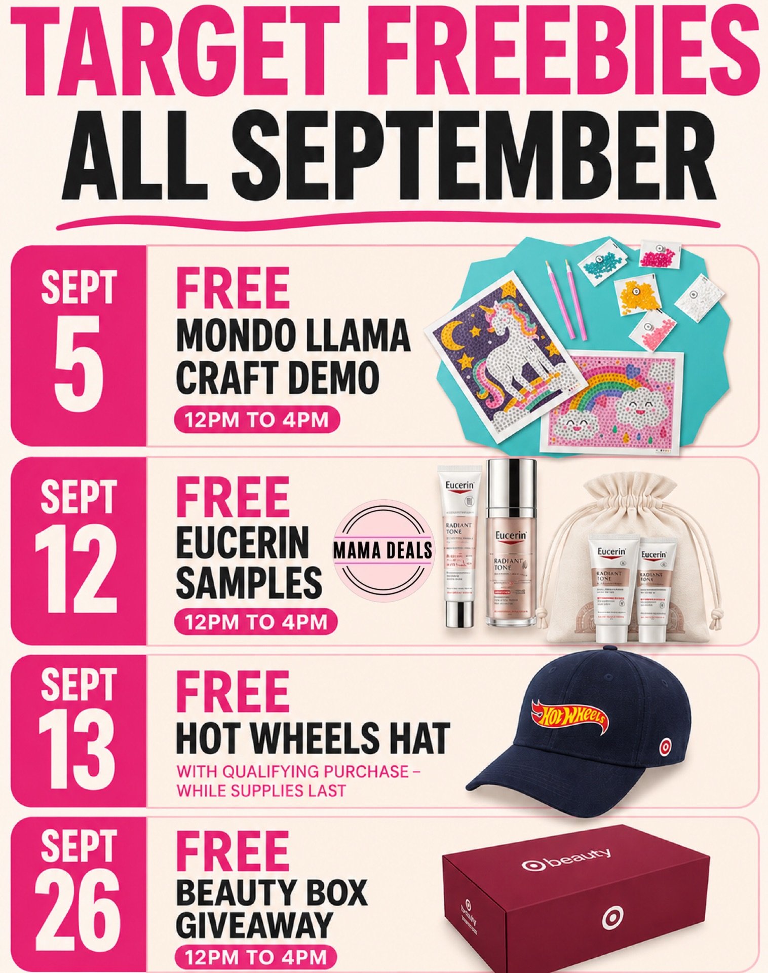 Target Freebies September 2026: Free In-Store Events - Mama Deals